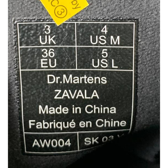 Womens Dr. Martens Zavala Leather Combat Boots Size 5 Black - Picture 6 of 6